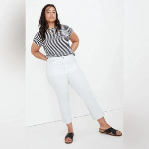 NWT Madewell White Cali Demi-Boot Jeans W 37